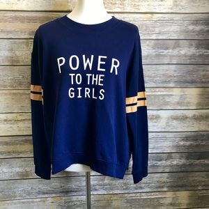 h&m power to the girl sweatshirt